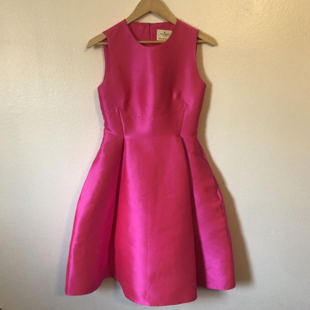 Kate Spade Sleeveless Taffeta Fit & Flare Dress